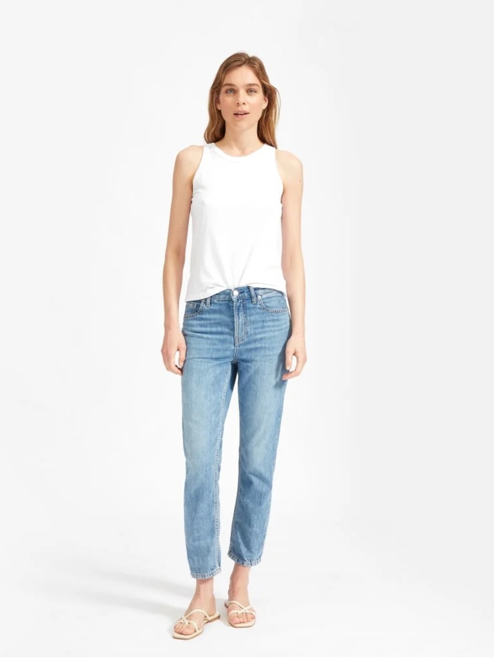 Everlane Women’s The Super Soft Relaxed Straight Leg Blue Jeans Size 30R